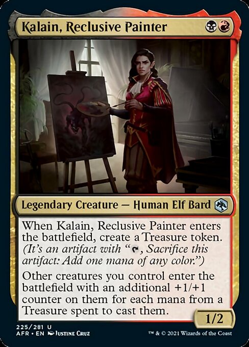 Kalain, Reclusive Painter (Adventures in the Forgotten Realms) Light Play Foil
