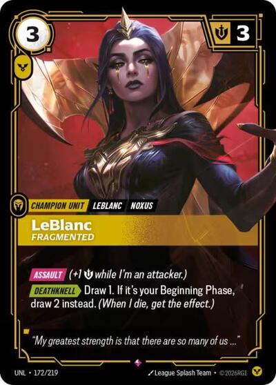 LeBlanc Fragmented (Unleashed) Near Mint Foil