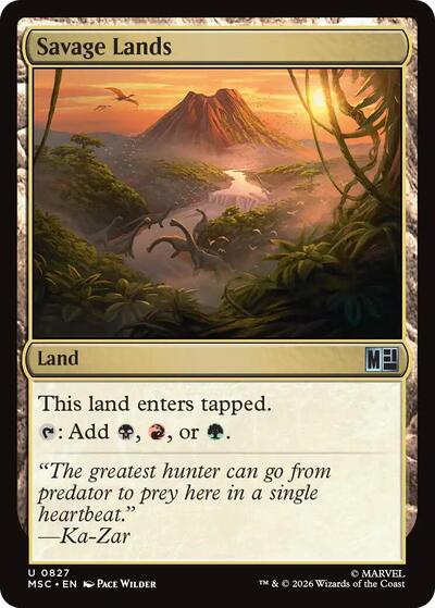 Savage Lands (Commander: Marvel Super Heroes) Near Mint Foil