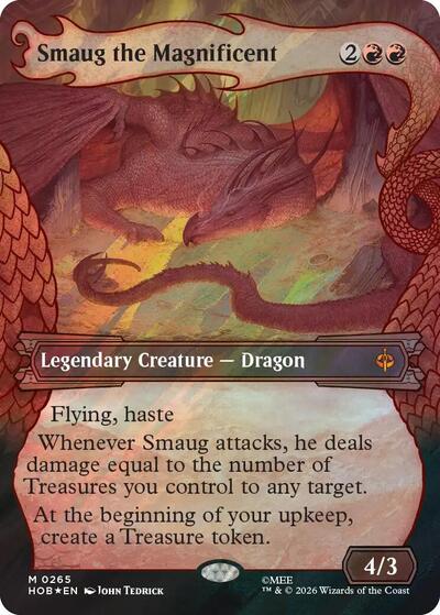 Smaug the Magnificent (Showcase) (Surge Foil) (The Hobbit) Near Mint Foil