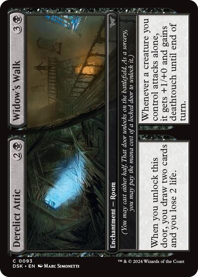 Derelict Attic / Widow's Walk (Duskmourn: House of Horror) Near Mint Foil