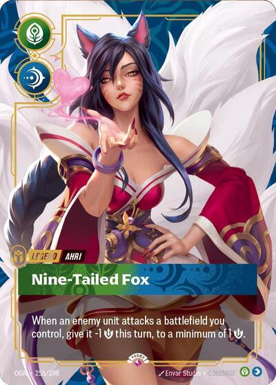 Ahri Nine-Tailed Fox (Metal) (Riftbound Organized Play Promotional Cards) Near Mint Foil