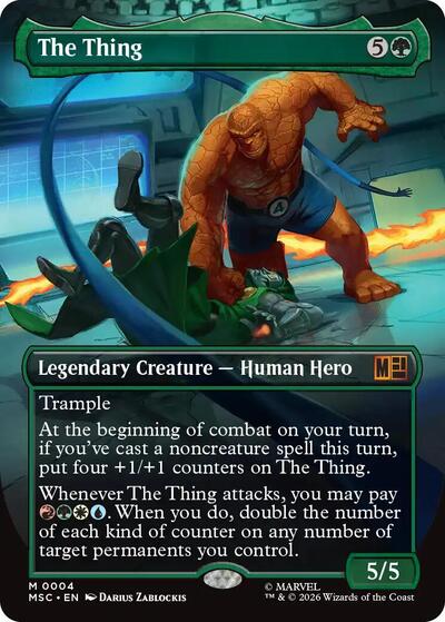 The Thing (Borderless) (Commander: Marvel Super Heroes) Near Mint