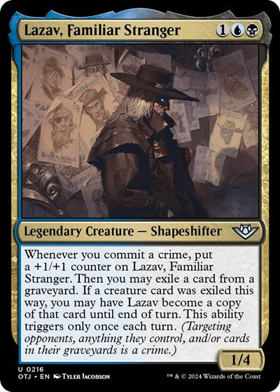 Lazav, Familiar Stranger (Outlaws of Thunder Junction) Near Mint Foil