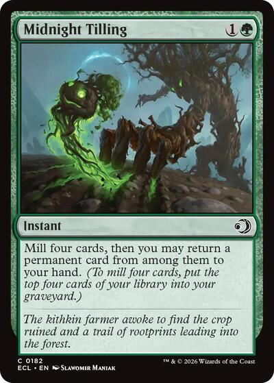 Midnight Tilling (Lorwyn Eclipsed) Near Mint Foil