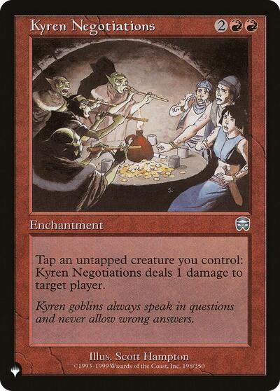 Kyren Negotiations (The List) Near Mint
