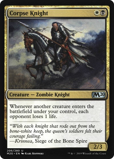 Corpse Knight (2/3 Misprint) (Magic 2020 Core Set) Near Mint