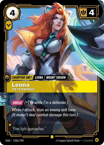 Leona Determined (Alternate Art) (Origins) Near Mint Foil