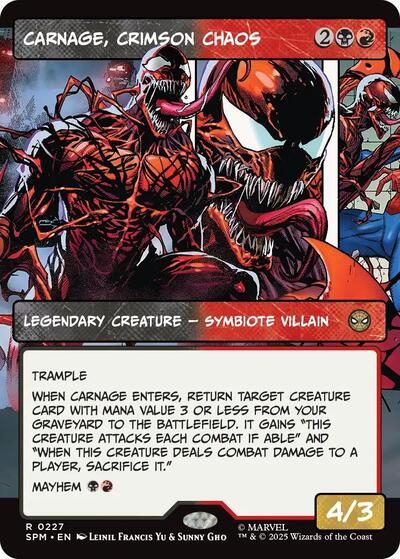 Carnage, Crimson Chaos (Borderless) (Marvel's Spider-Man) Near Mint