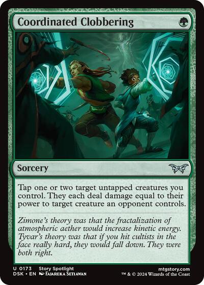 Coordinated Clobbering (Duskmourn: House of Horror) Near Mint Foil