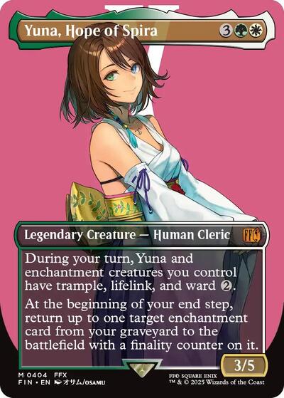 Yuna, Hope of Spira (Borderless) (Universes Beyond: FINAL FANTASY) Near Mint Foil