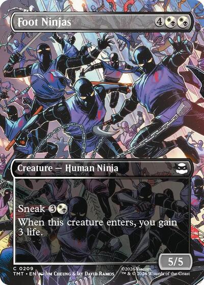 Foot Ninjas (Borderless) (Teenage Mutant Ninja Turtles) Near Mint Foil