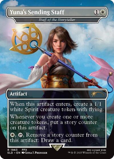 Yuna's Sending Staff - Staff of the Storyteller (Secret Lair) Near Mint