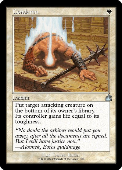 Condemn (Retro Frame) (Ravnica Remastered) Near Mint