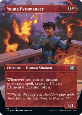 Young Pyromancer (Borderless) (Double Masters 2022) Near Mint