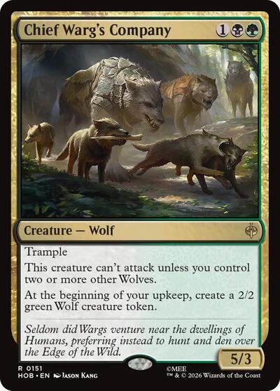 Chief Warg's Company (The Hobbit) Near Mint Foil