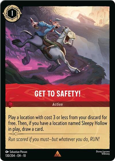 Get to Safety! (Whispers in the Well) Near Mint Cold Foil