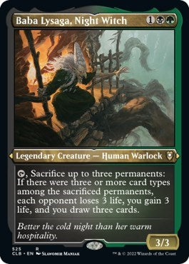 Baba Lysaga, Night Witch (Etched Foil) (Commander Legends: Battle for Baldur's Gate) Near Mint Foil