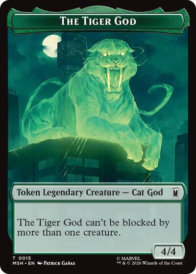 The Tiger God / Sturdy Shield Double-Sided Token (Marvel Super Heroes) Near Mint Foil