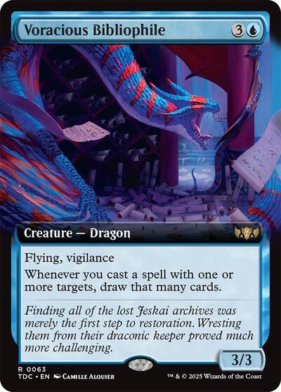 Voracious Bibliophile (Extended Art) (Commander: Tarkir: Dragonstorm) Near Mint