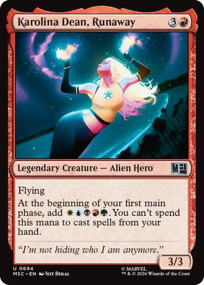 Karolina Dean, Runaway (Commander: Marvel Super Heroes) Near Mint Foil