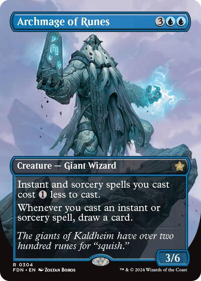 Archmage of Runes (Borderless) (Foundations) Near Mint Foil