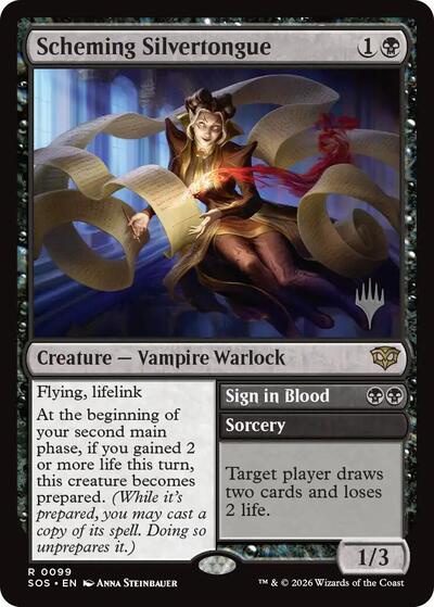 Scheming Silvertongue (Promo Pack: Secrets of Strixhaven) Near Mint
