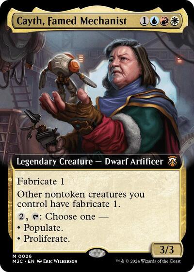 Cayth, Famed Mechanist (Extended Art) (Commander: Modern Horizons 3) Light Play Foil