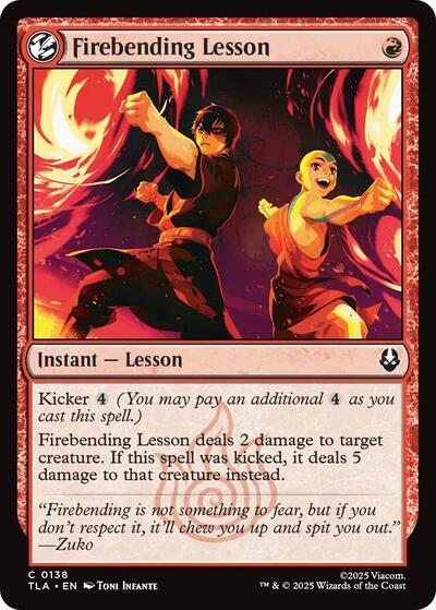 Firebending Lesson (Avatar: The Last Airbender) Near Mint Foil