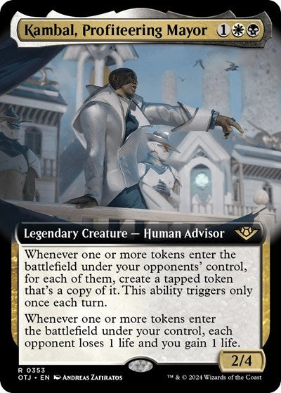Kambal, Profiteering Mayor (Extended Art) (Outlaws of Thunder Junction) Near Mint
