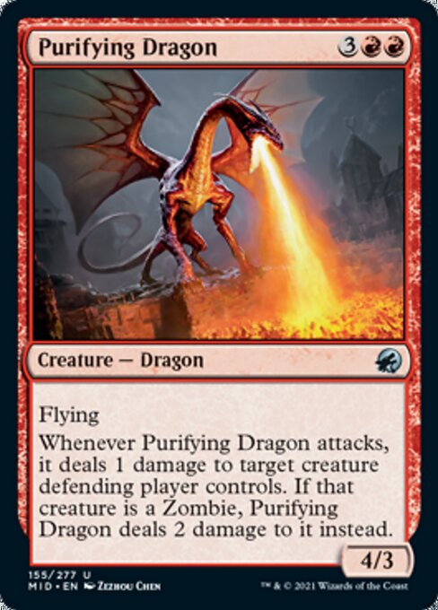 Purifying Dragon (Innistrad: Midnight Hunt) Near Mint Foil