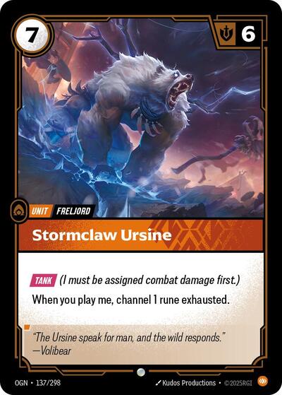 Stormclaw Ursine (Origins) Near Mint Foil