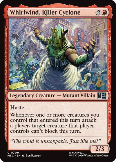 Whirlwind, Killer Cyclone (Commander: Marvel Super Heroes) Near Mint Foil