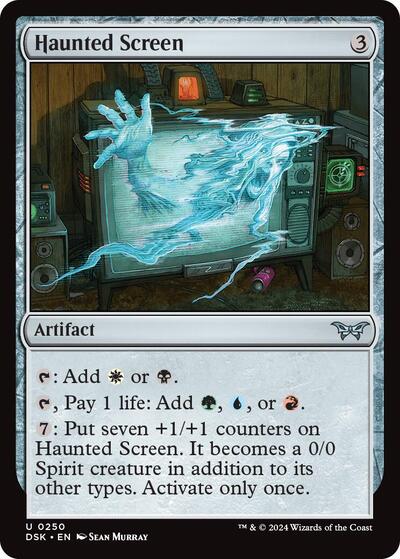 Haunted Screen (Duskmourn: House of Horror) Near Mint Foil
