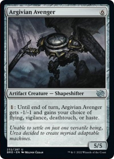 Argivian Avenger (The Brothers' War) Light Play Foil