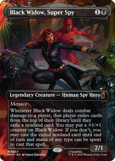 Black Widow, Super Spy (Borderless) (0347) (Marvel Super Heroes) Near Mint Foil