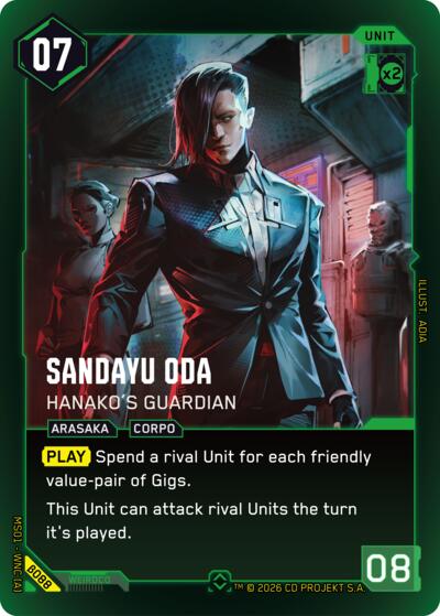Sandayu Oda Hanako's Guardian (Rare) (Welcome to Night City - Beta) Near Mint Foil