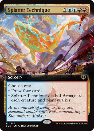 Splatter Technique (Extended Art) (Secrets of Strixhaven) Light Play Foil