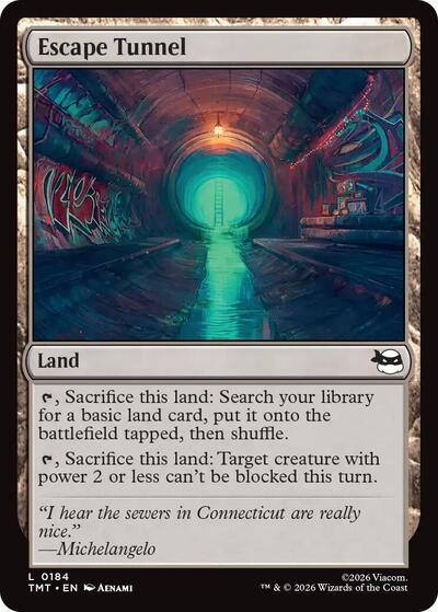 Escape Tunnel (Teenage Mutant Ninja Turtles) Near Mint Foil