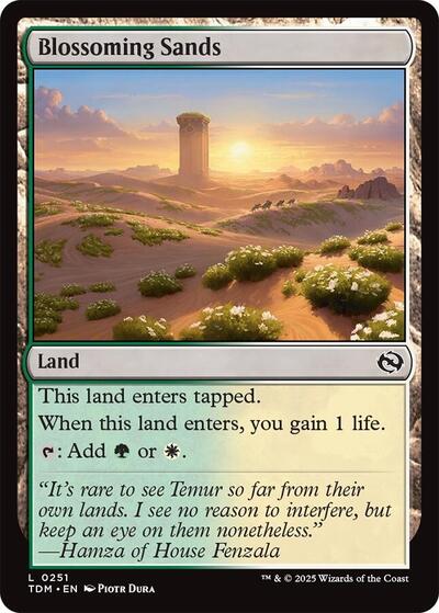 Blossoming Sands (Tarkir: Dragonstorm) Light Play Foil