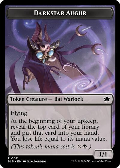 Darkstar Augur Token (Bloomburrow) Near Mint
