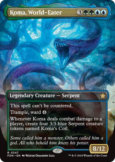 Koma, World-Eater (Borderless) (Foundations) Near Mint