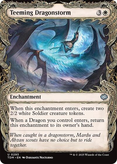 Teeming Dragonstorm (Showcase) (Tarkir: Dragonstorm) Light Play Foil