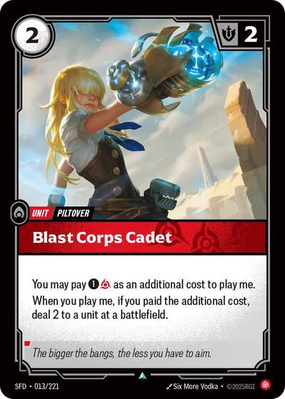 Blast Corps Cadet (Spiritforged) Near Mint Foil