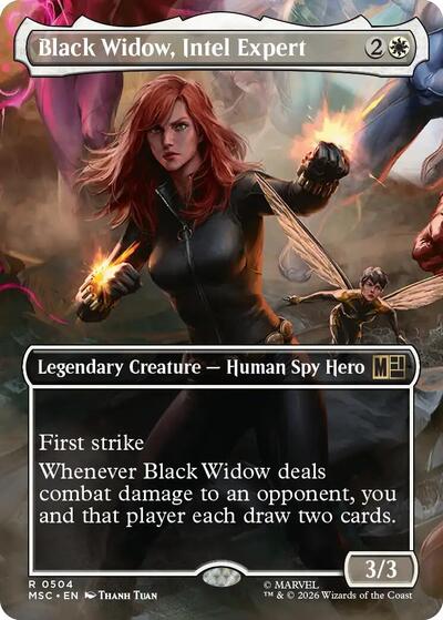 Black Widow, Intel Expert (Borderless) (Commander: Marvel Super Heroes) Near Mint Foil