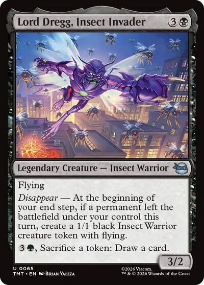Lord Dregg, Insect Invader (Teenage Mutant Ninja Turtles) Near Mint Foil