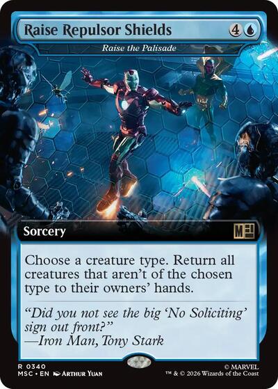 Raise Repulsor Shields - Raise the Palisade (Extended Art) (Commander: Marvel Super Heroes) Near Mint