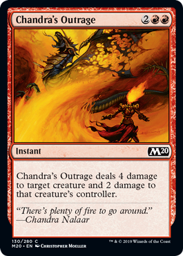Chandra's Outrage (Magic 2020 Core Set) Near Mint Foil