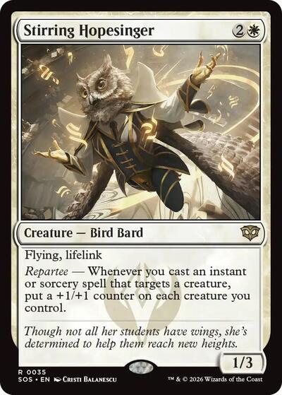 Stirring Hopesinger (Secrets of Strixhaven) Light Play Foil