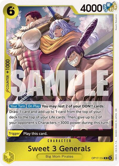 Sweet 3 Generals (The World's Strongest Warriors) Near Mint Foil